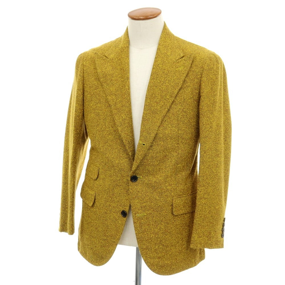 【中古】サルヴァトーレピッコロ Salvatore Piccolo シルクコットン 3B テーラードジャケット イエロー【サイズ48】【 状態ランクA 】【 メンズ 】