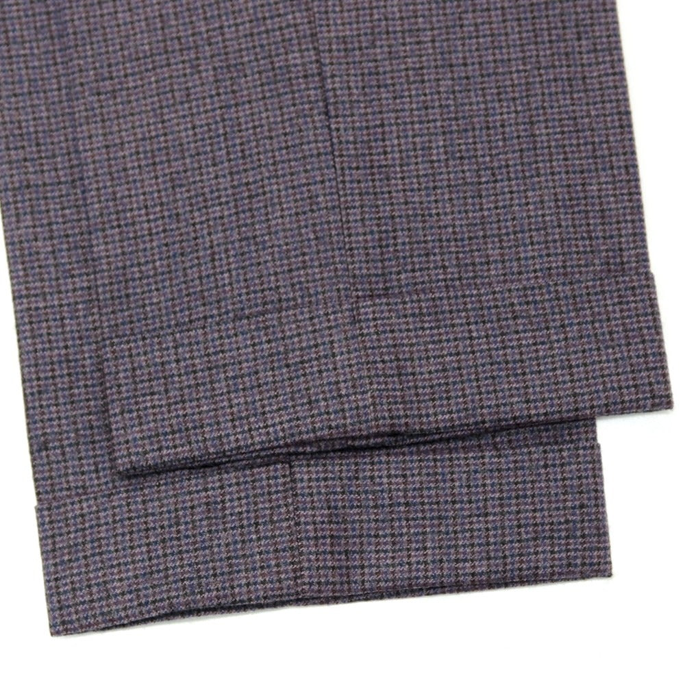 【中古】【未使用】ピーティーゼロウーノ PT01 SUPER100’S ウール ハウンドトゥース柄 カジュアルスラックスパンツ パープル系【サイズ46】【 状態ランクS 】【 メンズ 】