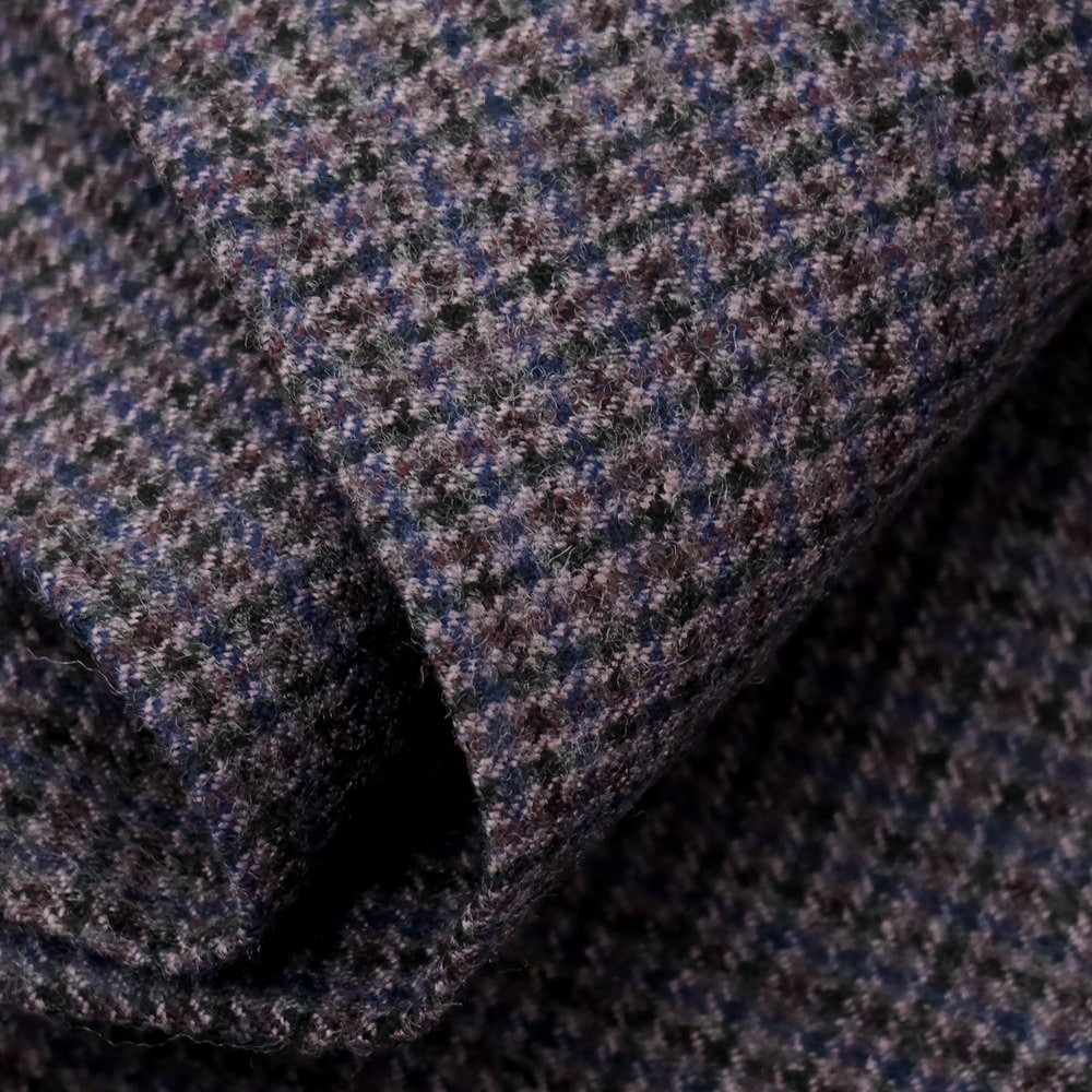 【中古】【未使用】ピーティーゼロウーノ PT01 SUPER100’S ウール ハウンドトゥース柄 カジュアルスラックスパンツ パープル系【サイズ46】【 状態ランクS 】【 メンズ 】