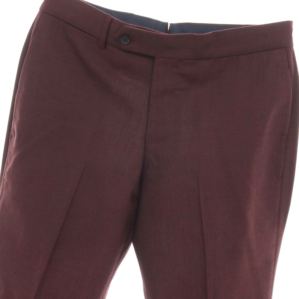 【中古】トゥモローランド TOMORROWLAND PILGRIM ウールモヘヤカシミヤ ドレススラックスパンツ ワインレッド【サイズ44】【 状態ランクA 】【 メンズ 】