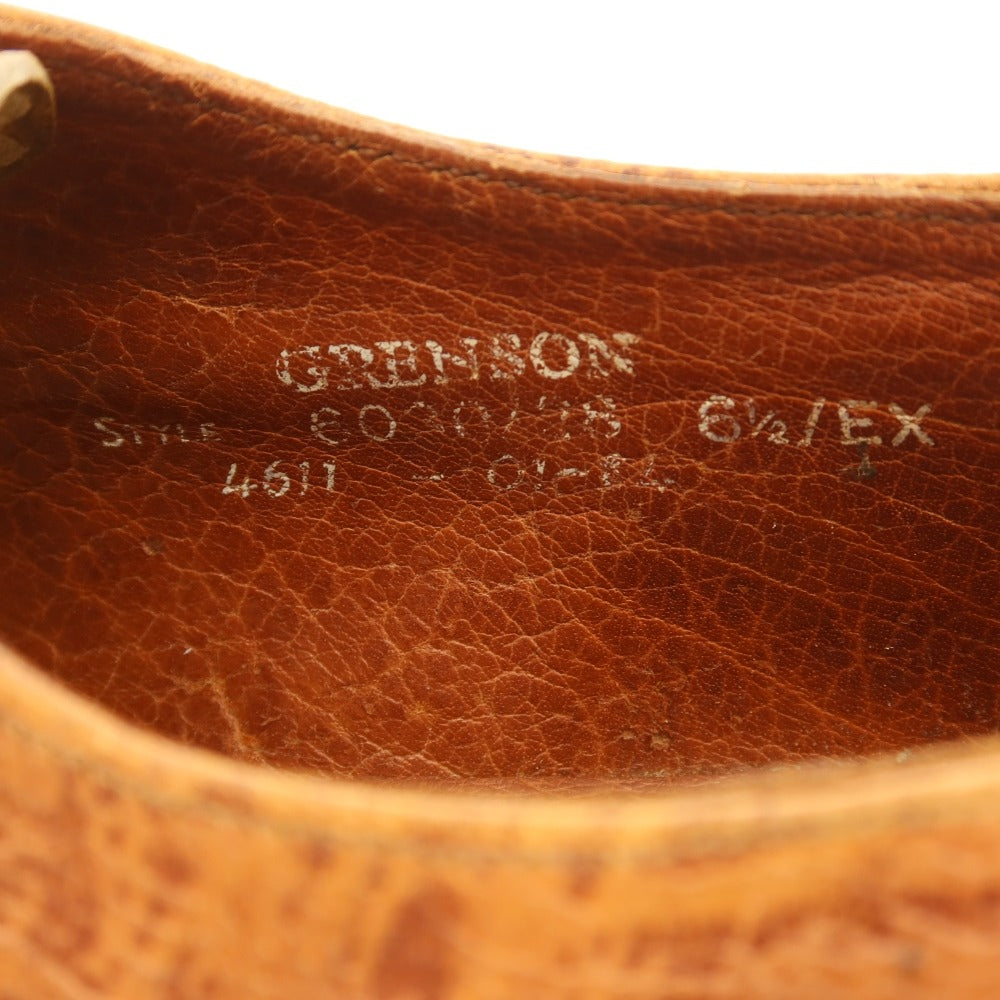 【中古】グレンソン GRENSON ドレスシューズ ブラウン【サイズ6 1/2】【 状態ランクC 】【 メンズ 】