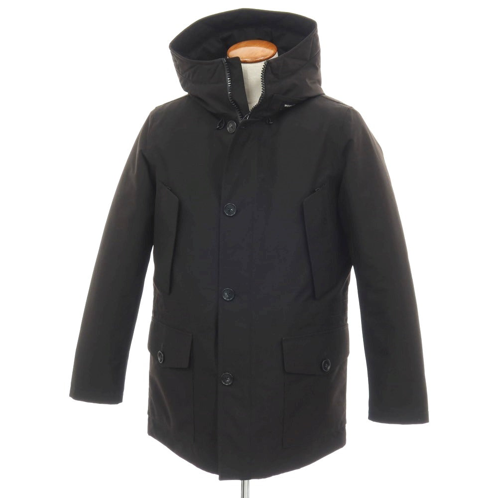 【中古】ウールリッチ WOOLRICH GORE-TEX ポリエステル フーデッド ダウンコート ブラック【 サイズM 】【 状態ランクB 】【 メンズ 】