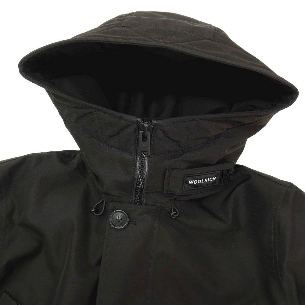 【中古】ウールリッチ WOOLRICH GORE-TEX ポリエステル フーデッド ダウンコート ブラック【 サイズM 】【 状態ランクB 】【 メンズ 】