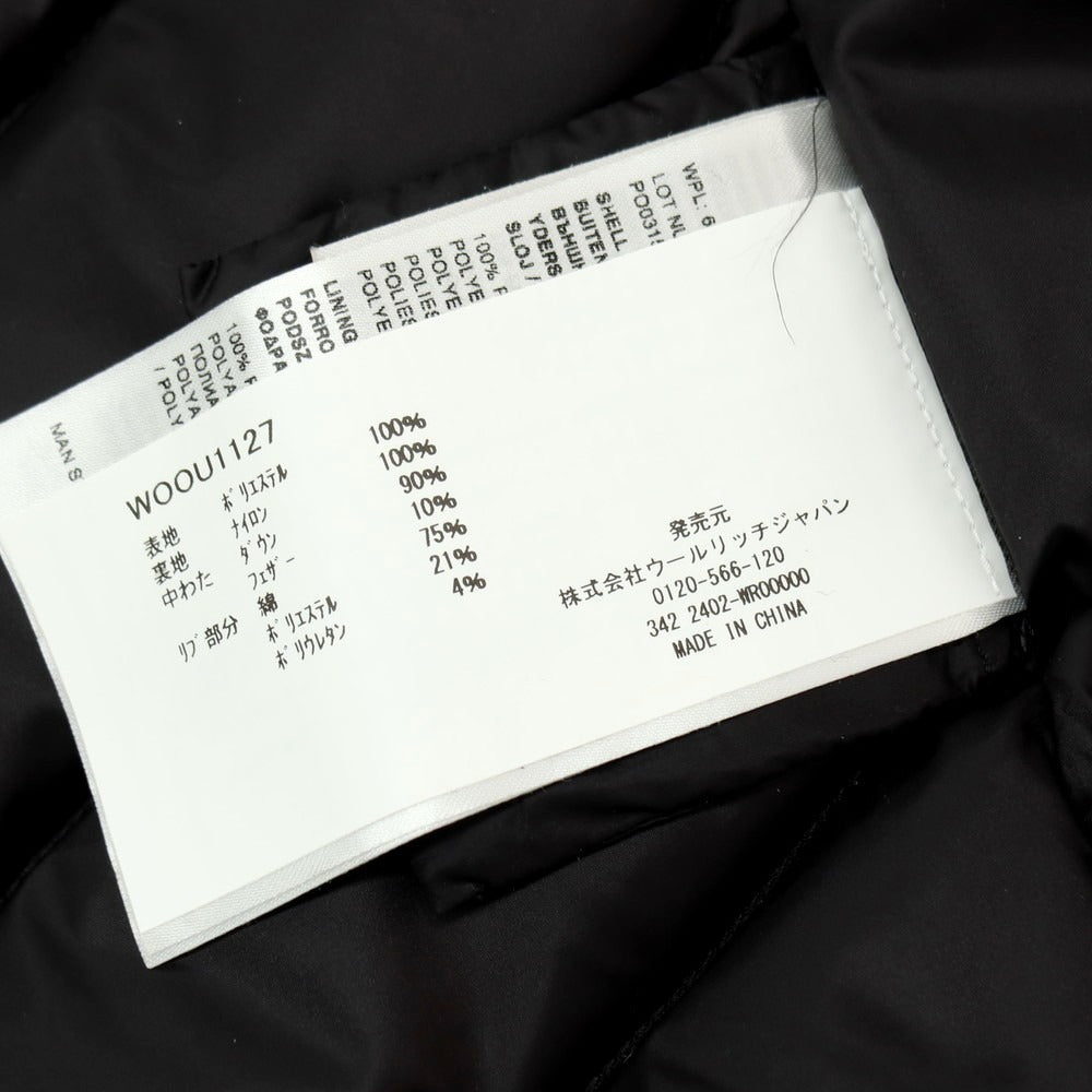 【中古】ウールリッチ WOOLRICH GORE-TEX ポリエステル フーデッド ダウンコート ブラック【サイズM】【 状態ランクB 】【 メンズ 】