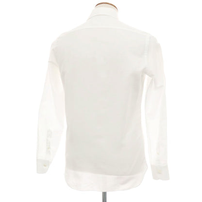 【中古】マリアサンタンジェロ Maria Santangelo コットンリネン セミワイドカラー ドレスシャツ ホワイト【サイズ40】【 状態ランクB 】【 メンズ 】