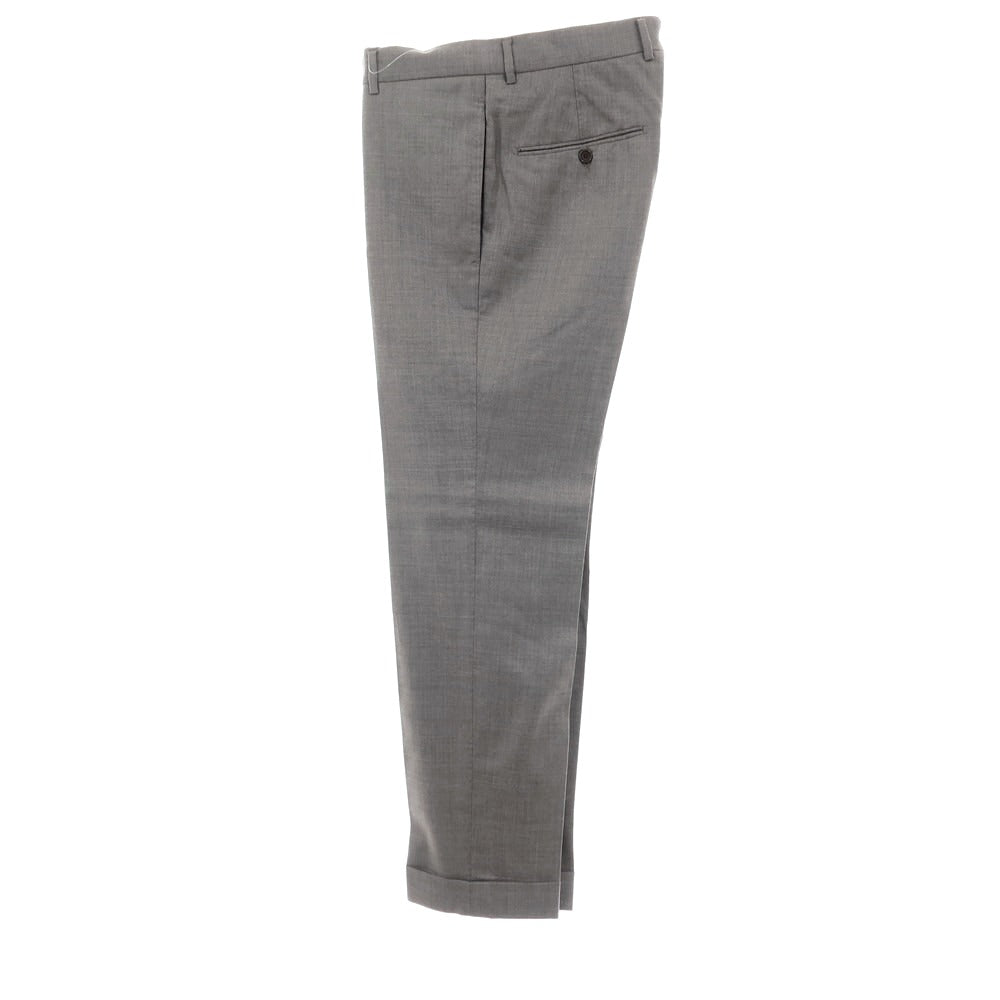 【中古】トゥモローランド TOMORROWLAND PILGRIM ウール ドレススラックスパンツ ウォームグレー【サイズ46】【 状態ランクB 】【 メンズ 】