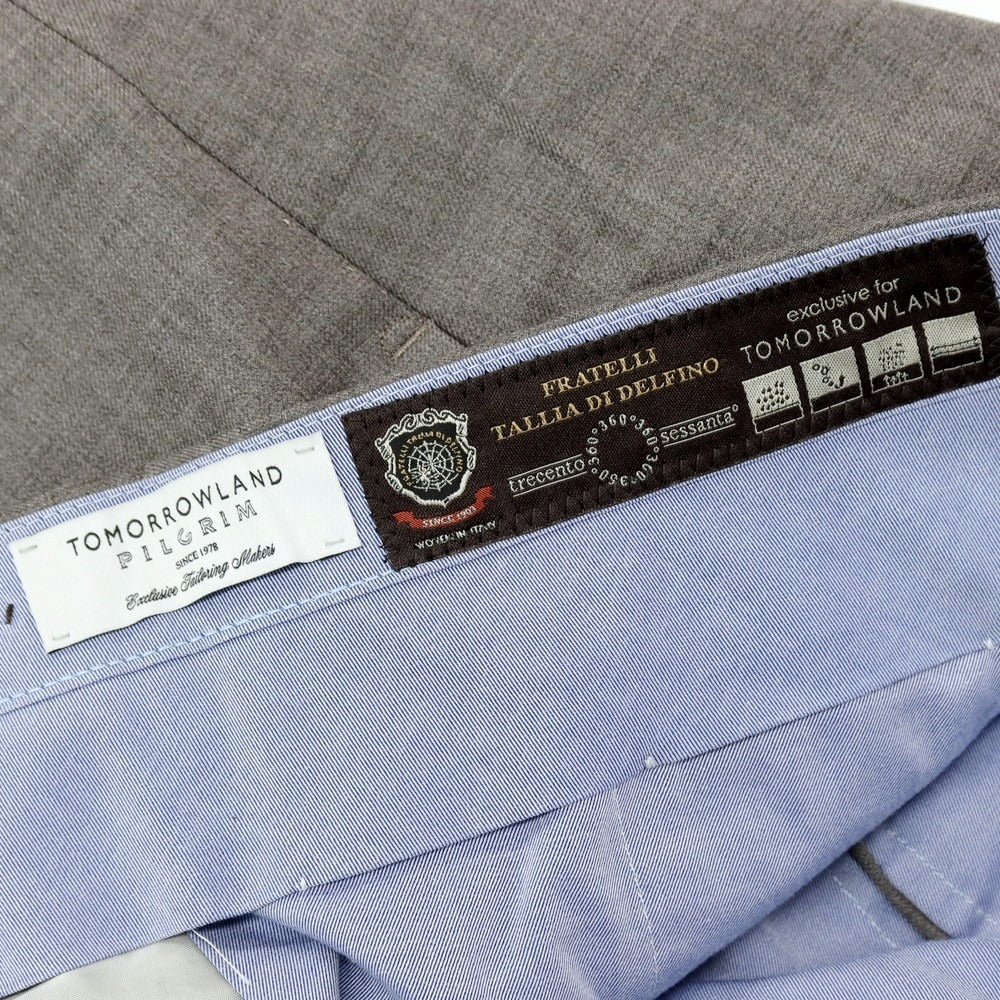 【中古】トゥモローランド TOMORROWLAND PILGRIM ウール ドレススラックスパンツ ウォームグレー【サイズ46】【 状態ランクB 】【 メンズ 】