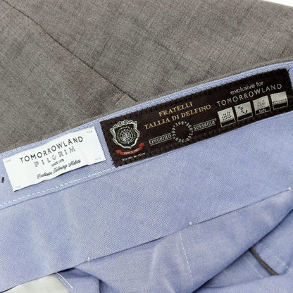 【中古】トゥモローランド TOMORROWLAND PILGRIM ウール ドレススラックスパンツ ウォームグレー【サイズ46】【 状態ランクB 】【 メンズ 】