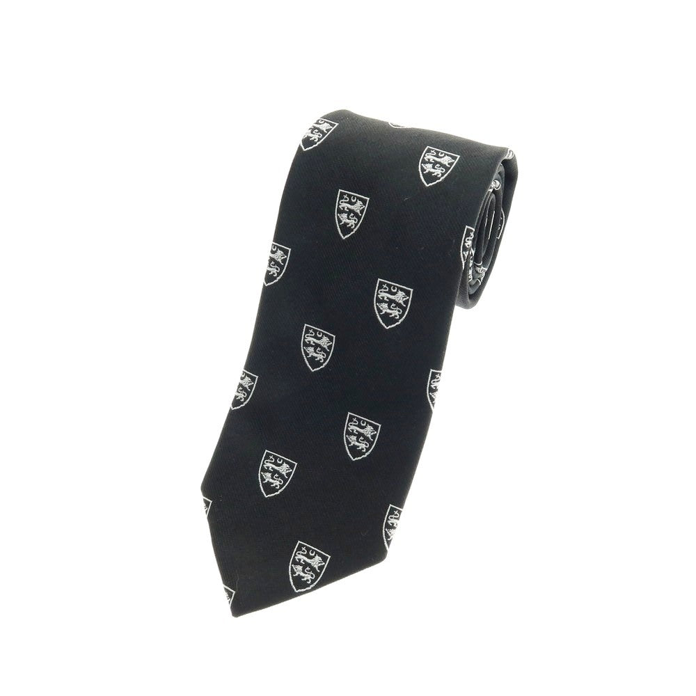 【中古】ブロックルハースト BROCKLEHURST シルク 小紋柄ネクタイ ブラックxホワイト【 状態ランクB 】【 メンズ 】