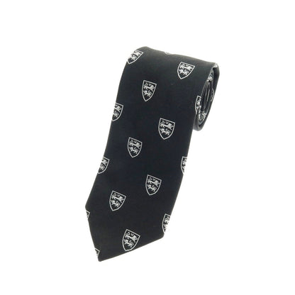 【中古】ブロックルハースト BROCKLEHURST シルク 小紋柄ネクタイ ブラックxホワイト【 状態ランクB 】【 メンズ 】