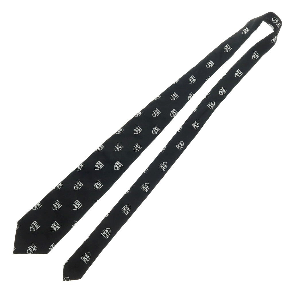 【中古】ブロックルハースト BROCKLEHURST シルク 小紋柄ネクタイ ブラックxホワイト【 状態ランクB 】【 メンズ 】