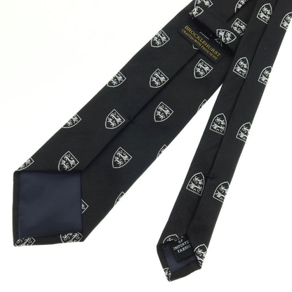 【中古】ブロックルハースト BROCKLEHURST シルク 小紋柄ネクタイ ブラックxホワイト【 状態ランクB 】【 メンズ 】