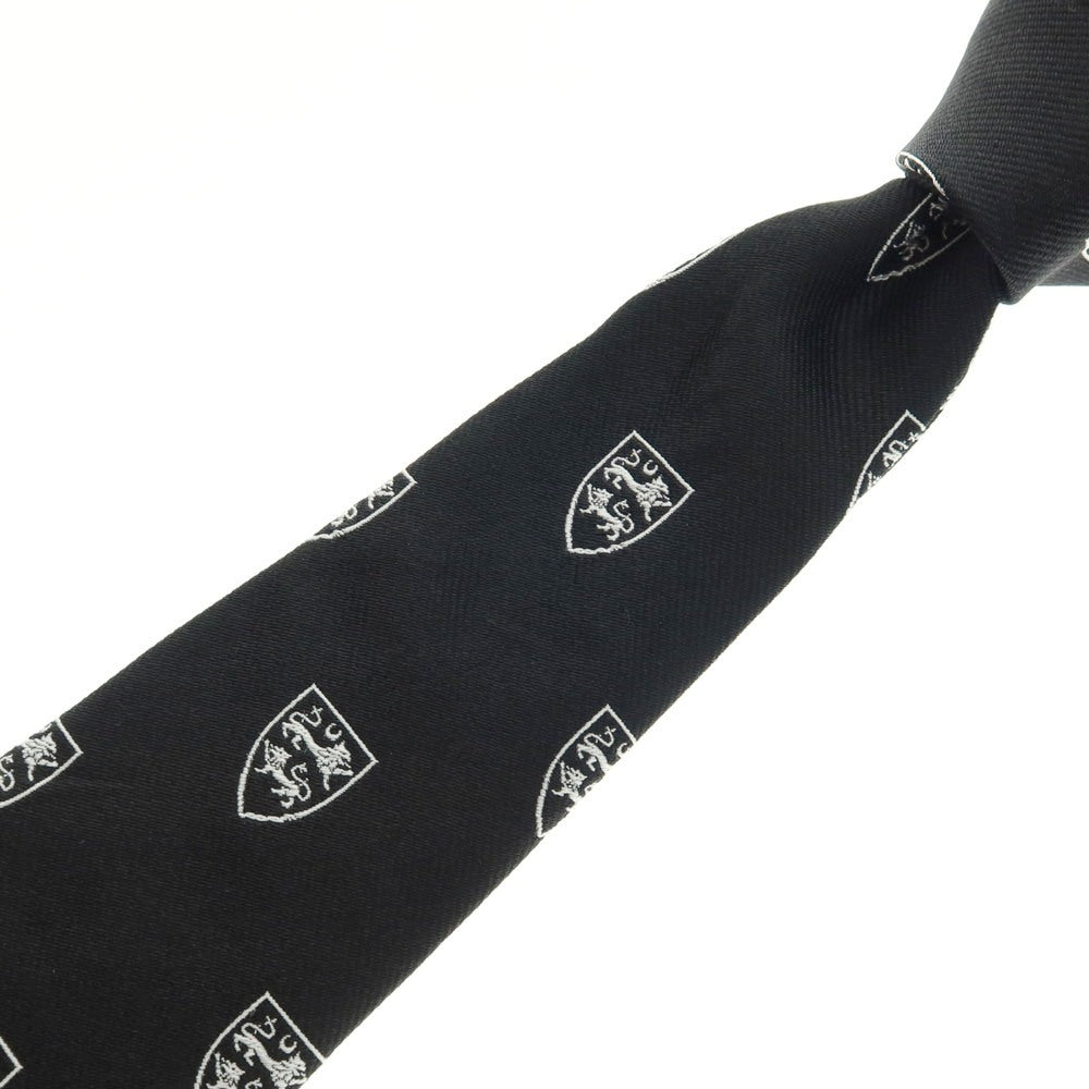 【中古】ブロックルハースト BROCKLEHURST シルク 小紋柄ネクタイ ブラックxホワイト【 状態ランクB 】【 メンズ 】