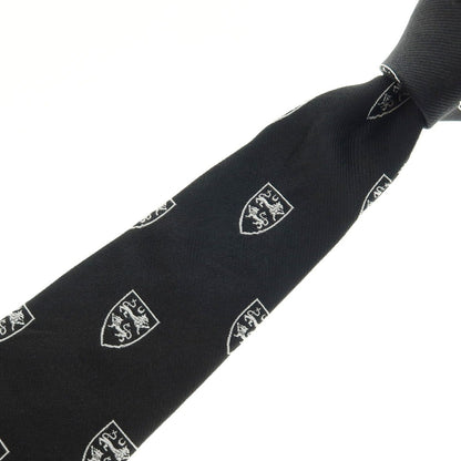 【中古】ブロックルハースト BROCKLEHURST シルク 小紋柄ネクタイ ブラックxホワイト【 状態ランクB 】【 メンズ 】