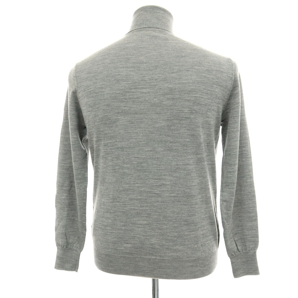 【中古】トゥモローランド TOMORROWLAND ハイゲージ ウール タートルネック プルオーバーニット ライトグレー【サイズL】【 状態ランクB 】【 メンズ 】