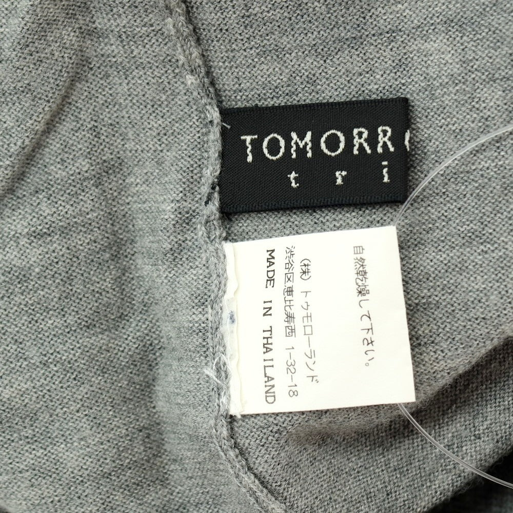 【中古】トゥモローランド TOMORROWLAND ハイゲージ ウール タートルネック プルオーバーニット ライトグレー【サイズL】【 状態ランクB 】【 メンズ 】