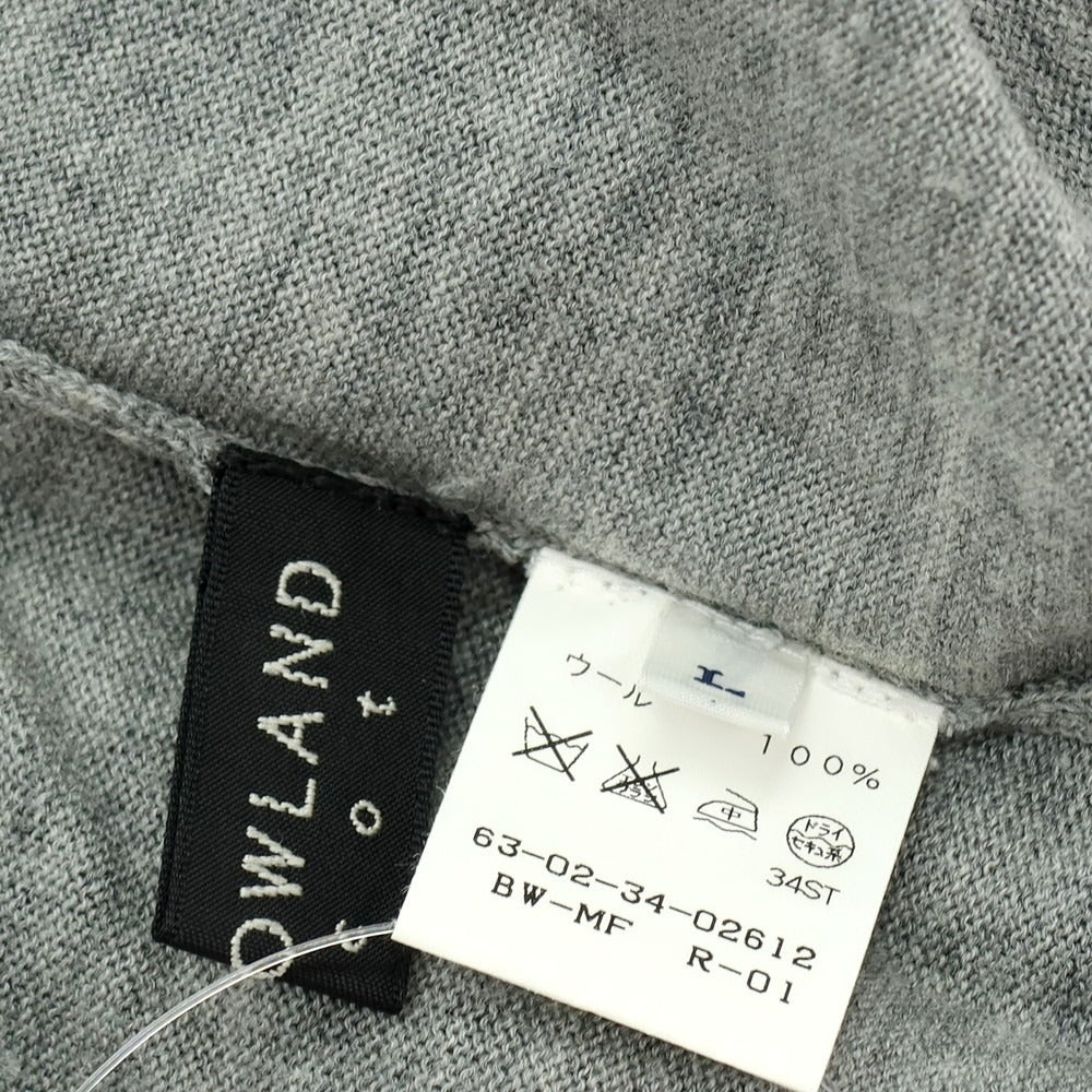 【中古】トゥモローランド TOMORROWLAND ハイゲージ ウール タートルネック プルオーバーニット ライトグレー【サイズL】【 状態ランクB 】【 メンズ 】