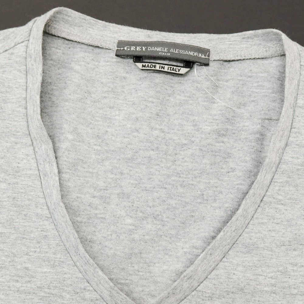 【中古】ダニエレアレッサンドリーニ DANIELE ALESSANDRINI コットンポリウレタン 変形ヘンリーネック 半袖Ｔシャツ ライトグレー【 50 】【 状態ランクB 】【 メンズ 】 []