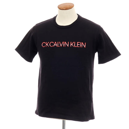 【中古】シーケーカルバンクライン ck ロゴ クルーネック 半袖Ｔシャツ ブラック【 M 】【 状態ランクB 】【 メンズ 】[APD]