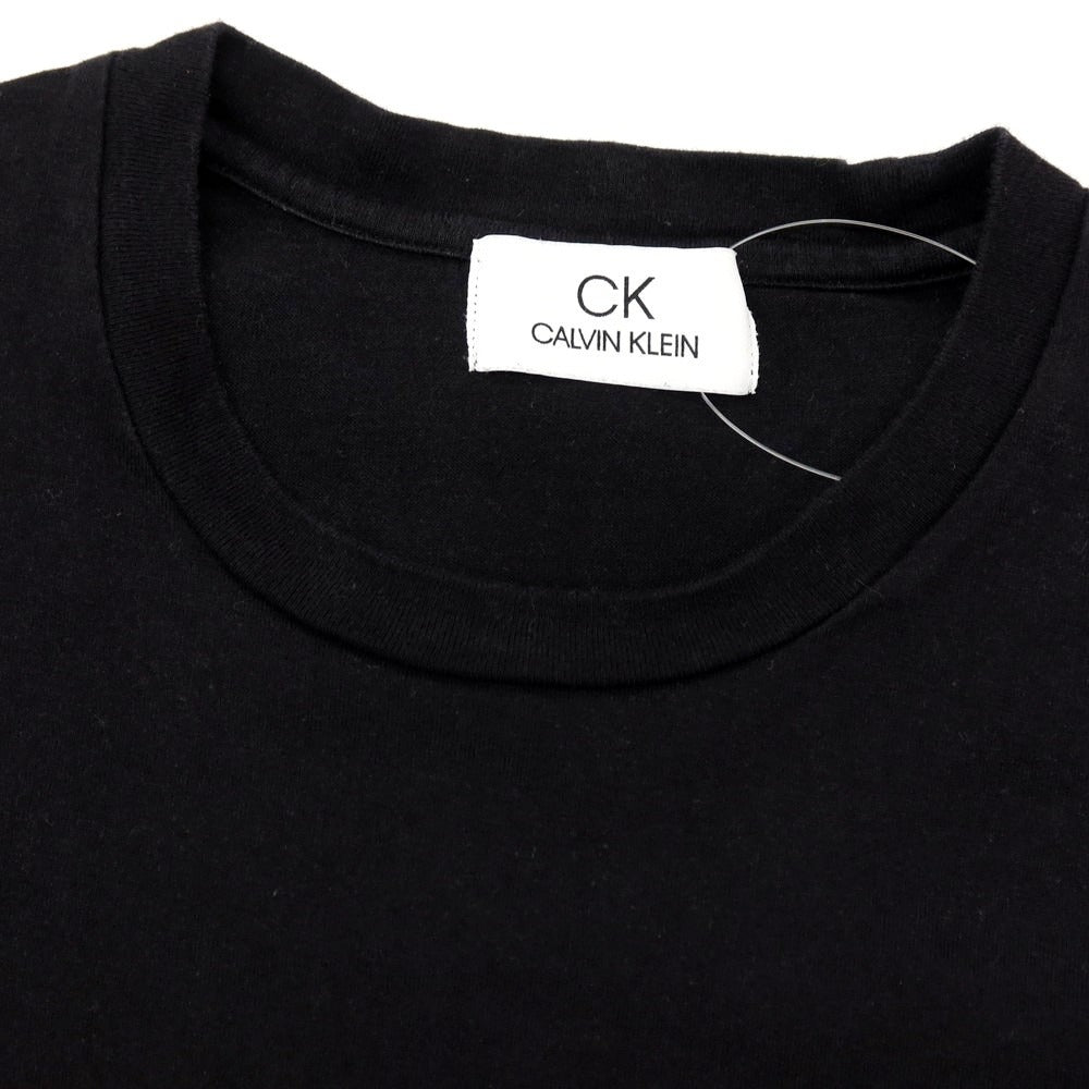【中古】シーケーカルバンクライン ck ロゴ クルーネック 半袖Ｔシャツ ブラック【 M 】【 状態ランクB 】【 メンズ 】[APD]