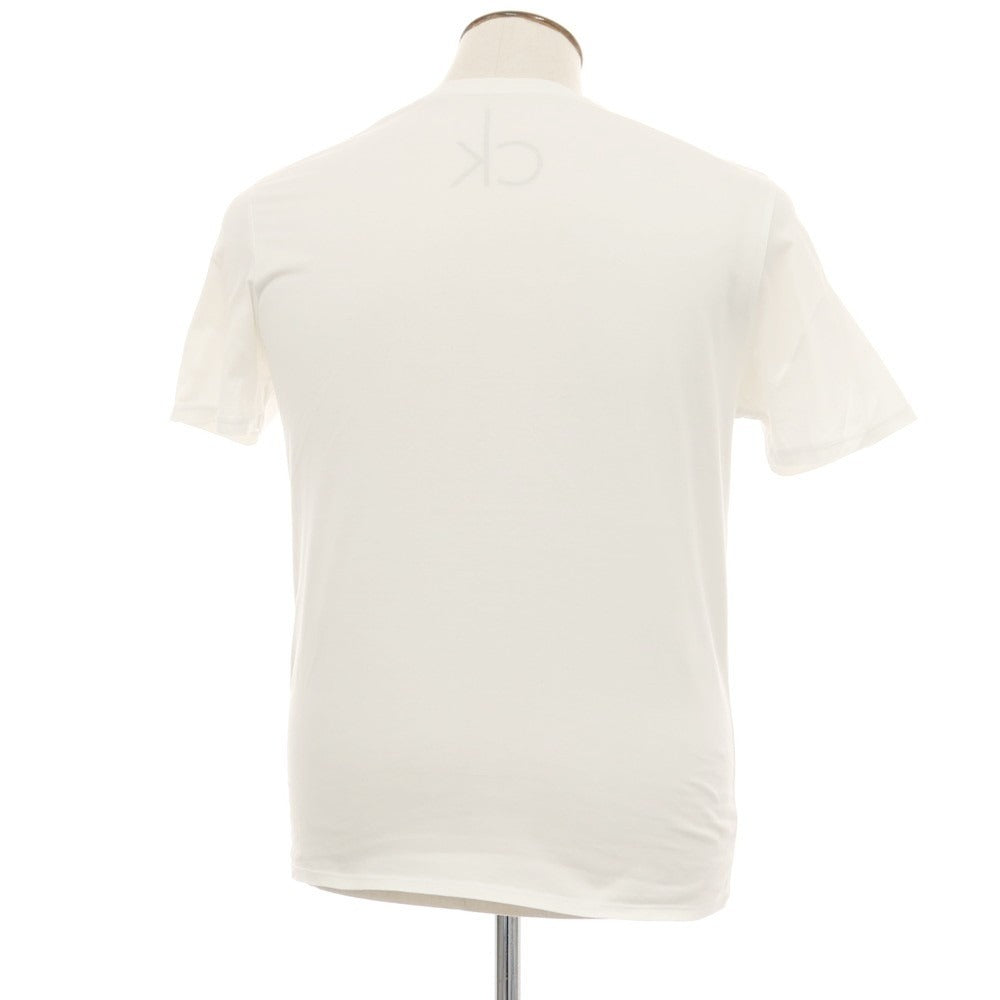 【中古】シーケーカルバンクライン ck ロゴ Vネック 半袖Ｔシャツ ホワイト【サイズL】【 状態ランクB 】【 メンズ 】