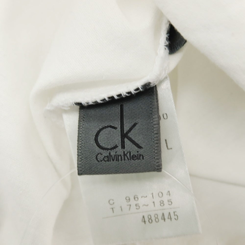 【中古】シーケーカルバンクライン ck ロゴ Vネック 半袖Ｔシャツ ホワイト【 L 】【 状態ランクB 】【 メンズ 】[APD]