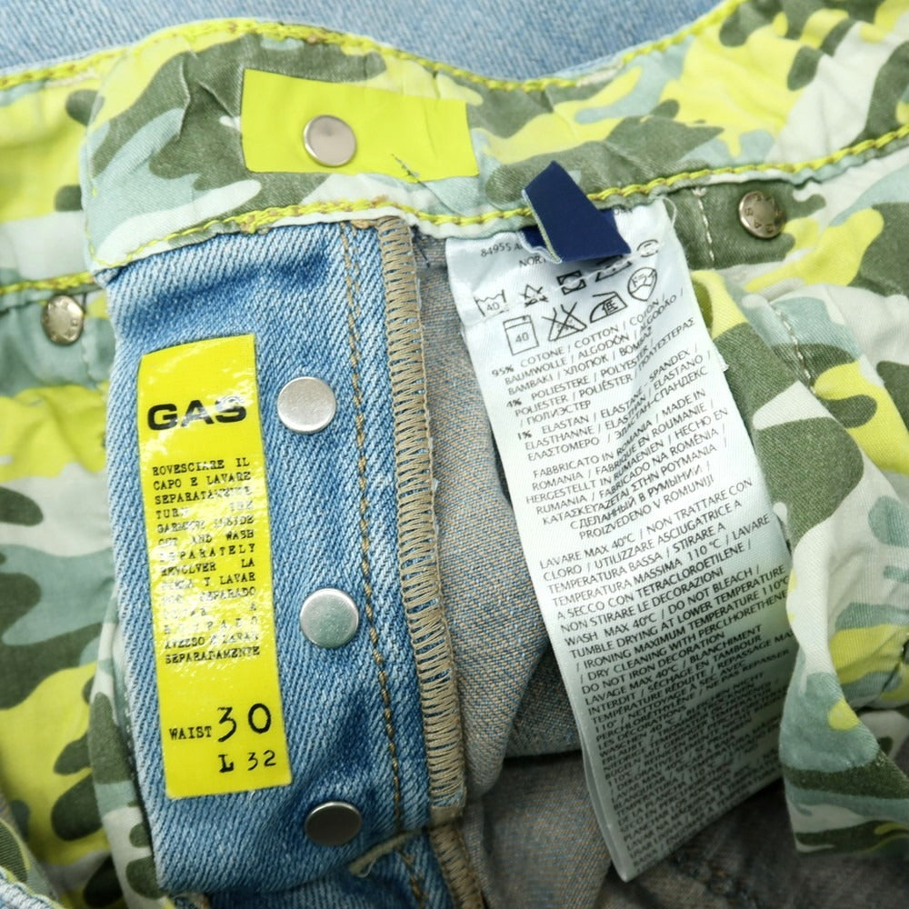 【中古】ガス GAS ストレッチ デニムパンツ ジーンズ ライトブルー【サイズ30】【 状態ランクB 】【 メンズ 】[CPD]