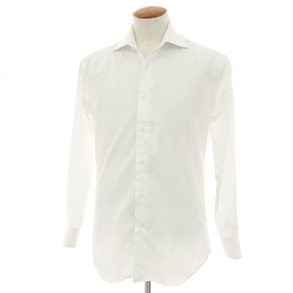 【中古】グローバルスタイル GLOBAL STYLE コットン系 セミワイドカラー ドレスシャツ ホワイト【サイズ表記なし（M位）】【 状態ランクB 】【 メンズ 】
