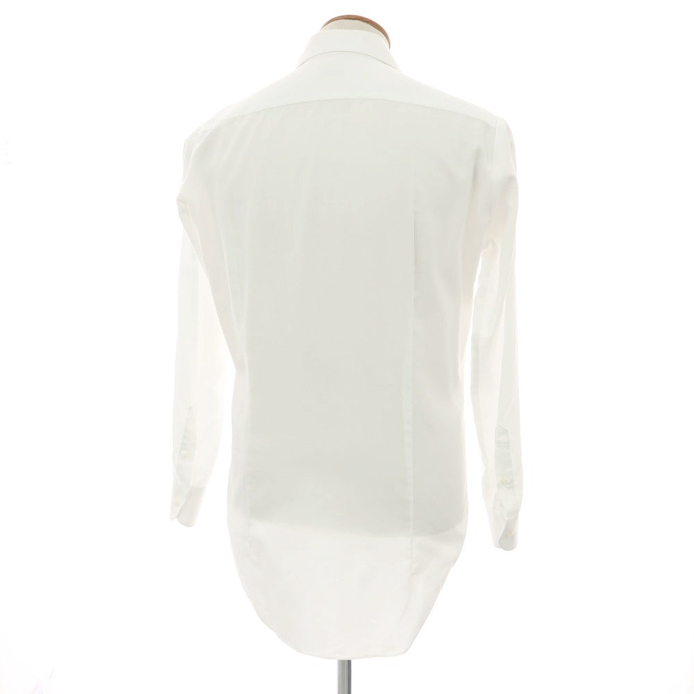 【中古】グローバルスタイル GLOBAL STYLE コットン系 セミワイドカラー ドレスシャツ ホワイト【サイズ表記なし（M位）】【 状態ランクB 】【 メンズ 】