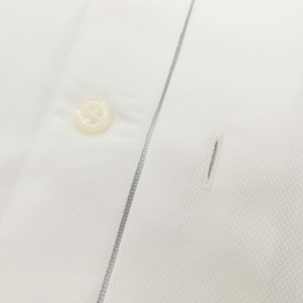 【中古】グローバルスタイル GLOBAL STYLE コットン系 セミワイドカラー ドレスシャツ ホワイト【サイズ表記なし（M位）】【 状態ランクB 】【 メンズ 】