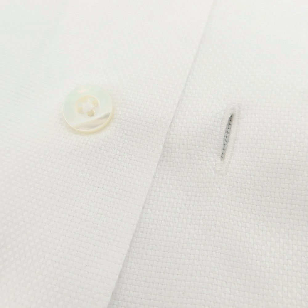 【中古】トゥモローランド TOMORROWLAND PILGRIM コットン ワイドカラー ドレスシャツ ホワイト【サイズ40】【 状態ランクB 】【 メンズ 】