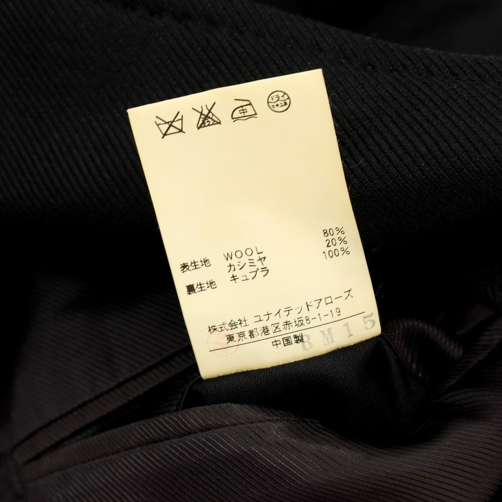 【中古】ユナイテッドアローズ UNITED ARROWS ウールカシミヤ チェスターフィールドコート ブラック【サイズ50】【 状態ランクB 】【 メンズ 】