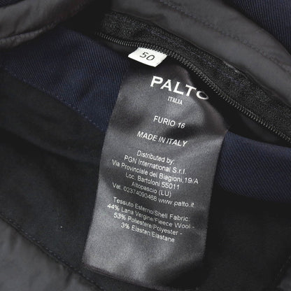 【中古】パルト PALTO ポリエステルウールポリウレタン 中綿入り チェスターフィールドコート ネイビー【サイズ50】【 状態ランクB 】【 メンズ 】