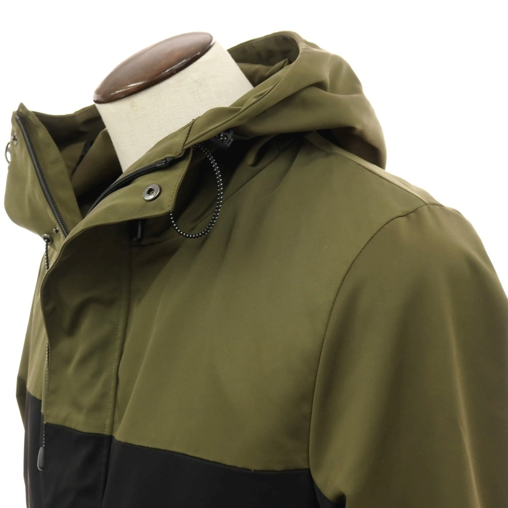 【中古】シップス SHIPS Colors ポリエステル フーデッド マウンテンパーカー オリーブxブラック【サイズL】【 状態ランクC 】【 メンズ 】