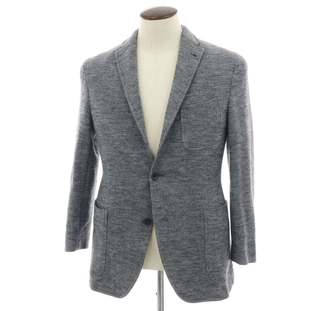 【中古】ボリオリ BOGLIOLI DOVER ウールジャージー カジュアルジャケット ネイビーxホワイト【サイズ50】【 状態ランクB 】【 メンズ 】