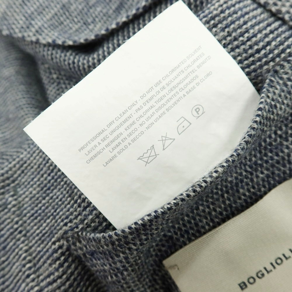 【中古】ボリオリ BOGLIOLI DOVER ウールジャージー カジュアルジャケット ネイビーxホワイト【サイズ50】【 状態ランクB 】【 メンズ 】