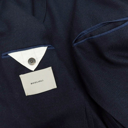 【中古】ボリオリ BOGLIOLI DOVER ウールシルクカシミヤ テーラードジャケット ネイビー【サイズ50】【 状態ランクC 】【 メンズ 】