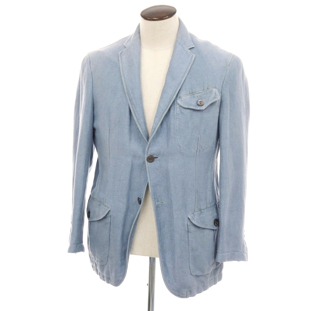 【中古】ボリオリ BOGLIOLI K.JACKET リネンコットン 2B カジュアルジャケット ライトブルー【サイズ50】【 状態ランクC 】【 メンズ 】