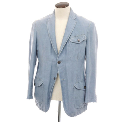 【中古】ボリオリ BOGLIOLI K.JACKET リネンコットン 2B カジュアルジャケット ライトブルー【サイズ50】【 状態ランクC 】【 メンズ 】