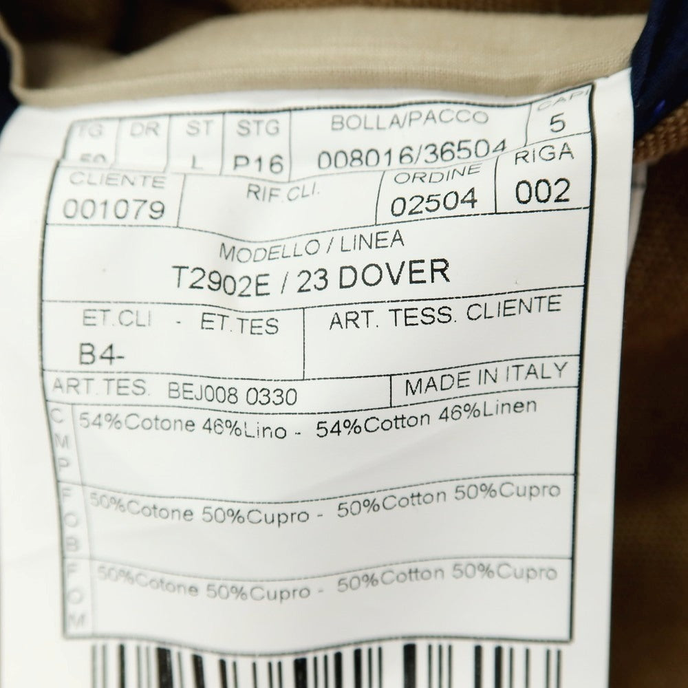 【中古】ボリオリ BOGLIOLI DOVER コットンリネン 3B テーラードジャケット ライトブラウン【サイズ50】【 状態ランクC 】【 メンズ 】