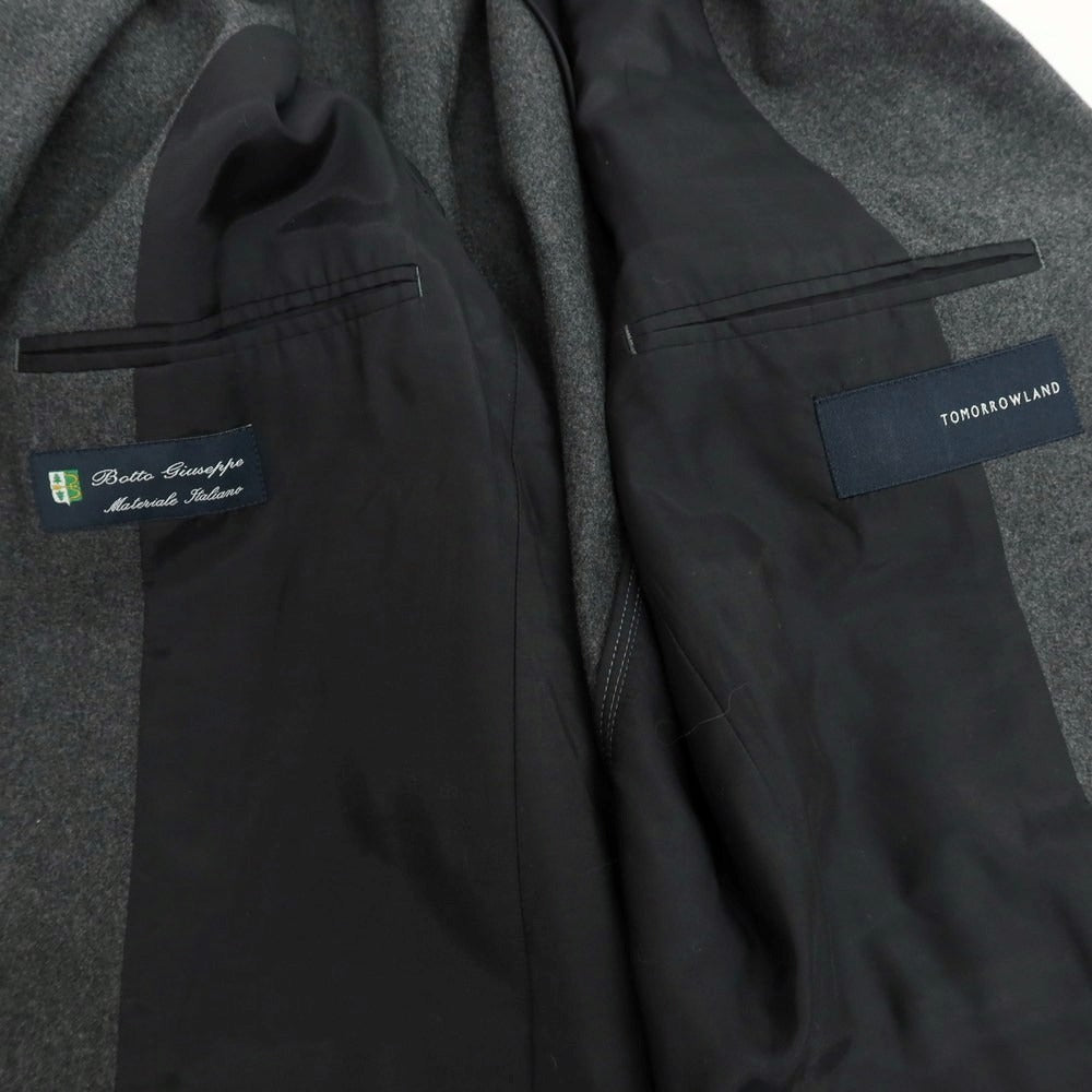 【中古】トゥモローランド TOMORROWLAND ストレッチウール テーラードジャケット グレー【サイズ50】【 状態ランクB 】【 メンズ 】