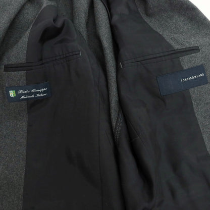 【中古】トゥモローランド TOMORROWLAND ストレッチウール テーラードジャケット グレー【サイズ50】【 状態ランクB 】【 メンズ 】