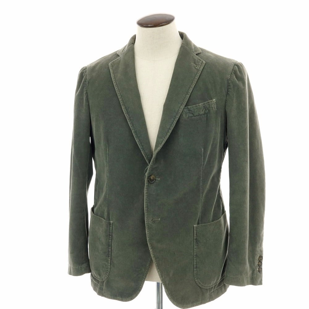 【中古】トンボリーニ TOMBOLINI コーデュロイ カジュアルジャケット スモークグリーン【サイズ50】【 状態ランクC 】【 メンズ 】