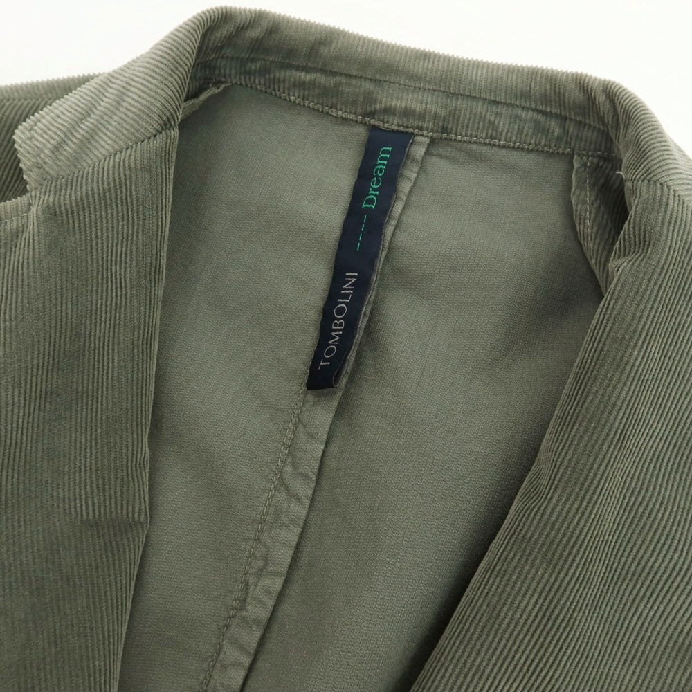 【中古】トンボリーニ TOMBOLINI コーデュロイ カジュアルジャケット スモークグリーン【サイズ50】【 状態ランクC 】【 メンズ 】