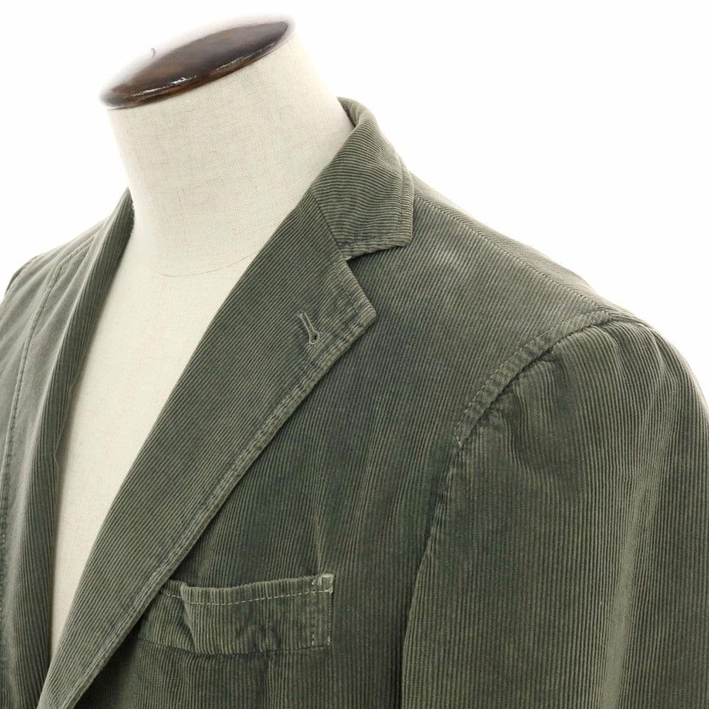 【中古】トンボリーニ TOMBOLINI コーデュロイ カジュアルジャケット スモークグリーン【サイズ50】【 状態ランクC 】【 メンズ 】