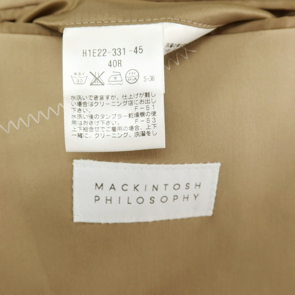 【中古】マッキントッシュフィロソフィー MACKINTOSH PHILOSOPHY TROTTER JACKET ポリエステルレーヨン ジャージー 2B カジュアルジャケット ベージュ【サイズ40R】【 状態ランクB 】【 メンズ 】[CPD]