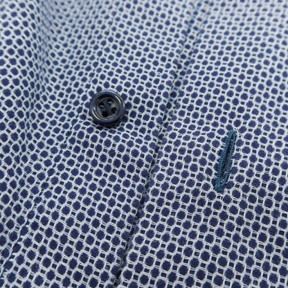 【中古】ギローバー GUY ROVER コットン ホリゾンタルカラー カジュアルシャツ ネイビーxホワイト【サイズ41】【 状態ランクC 】【 メンズ 】