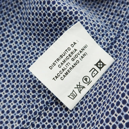 【中古】ギローバー GUY ROVER コットン ホリゾンタルカラー カジュアルシャツ ネイビーxホワイト【サイズ41】【 状態ランクC 】【 メンズ 】