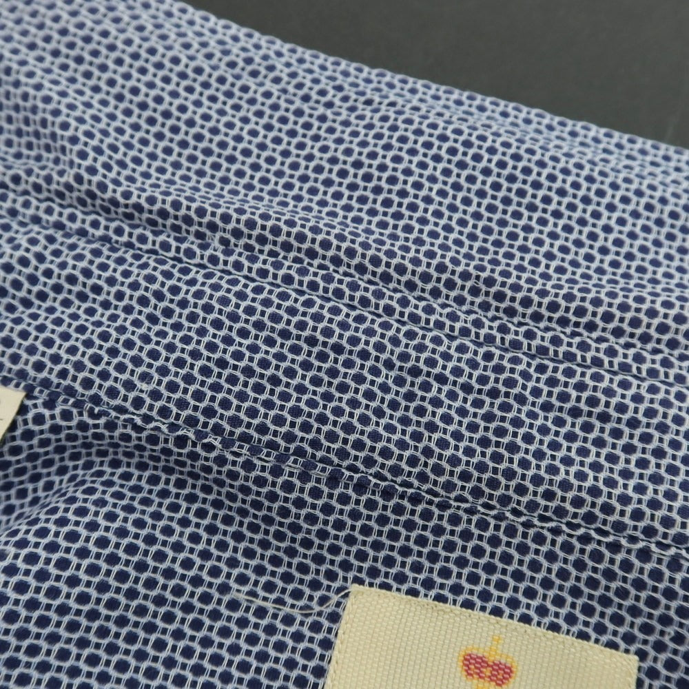 【中古】ギローバー GUY ROVER コットン ホリゾンタルカラー カジュアルシャツ ネイビーxホワイト【サイズ41】【 状態ランクC 】【 メンズ 】