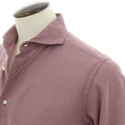 【中古】ギローバー GUY ROVER コットン ホリゾンタルカラー カジュアルシャツ ボルドーxホワイト【サイズ41】【 状態ランクB 】【 メンズ 】